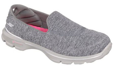 Women's SKETCHERS GOWalk 3 Balance Walking Shoes in Grey Textile