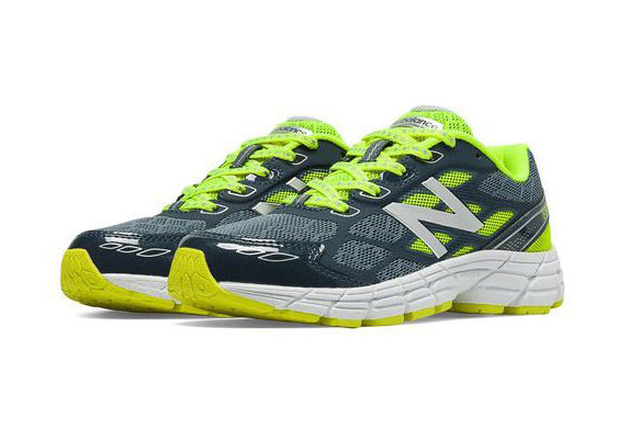 Kid's Grade School NEW BALANCE KJ880 V5 Runing Shoes in Grey and Yellow